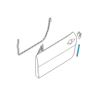 OEM 2013 Ford Mustang Rear Weatherstrip Diagram - 5R3Z-7628346-A