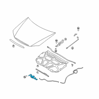 OEM Kia Spectra5 Hood Latch Assembly Diagram - 811302F000