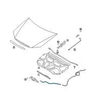 OEM 2006 Kia Spectra5 Cable Assembly-Hood Latch Diagram - 811902F100