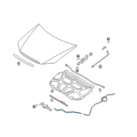 OEM 2008 Kia Spectra5 Cable Assembly-Hood Latch Diagram - 811902F100