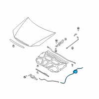 OEM 2004 Kia Spectra Cable Assembly-Hood Latch Diagram - 811902F000