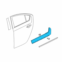 OEM Chevrolet Volt Upper Molding Diagram - 22959677