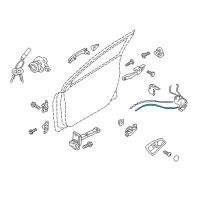 OEM 2015 Hyundai Accent Front Door Inside Handle Cable Assembly Diagram - 81371-1R000