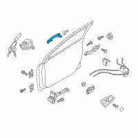 OEM 2013 Hyundai Accent Door Handle Assembly, Exterior Diagram - 82651-1R050