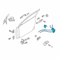 OEM 2015 Hyundai Accent Latch & ACTUATOR Assembly-Front Door, L Diagram - 81310-1R130