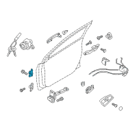 OEM 2016 Hyundai Accent Hinge Assembly-Front Door Upper, LH Diagram - 79310-0U000