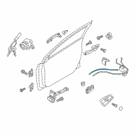 OEM 2017 Hyundai Accent Front Door Side Lock Cable Assembly Diagram - 81391-1R000