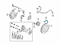 OEM Nissan Kicks Hose Assy-Brake, Rear RH Diagram - 46210-5R05A