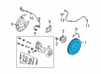 OEM 2021 Nissan Kicks Drum-Brake, Rear Axle Diagram - 43206-5R00A