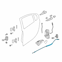 OEM 2015 Chevrolet Caprice Lock Cable Diagram - 92254124