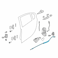 OEM 2017 Chevrolet Caprice Lock Cable Diagram - 92254124