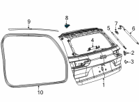 OEM Jeep Hinge-Liftgate Diagram - 68375575AB