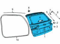 OEM Jeep Grand Cherokee L LIFTGATE Diagram - 68458295AG