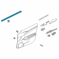 OEM 2017 Honda Civic Weatherstrip, R. FR. Door (Inner) Diagram - 72335-TEA-T01