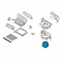 OEM Hyundai Santa Fe Sport Motor & Fan Assembly-A/C Blower Diagram - 97113-4Z000