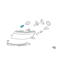 OEM 2012 Lincoln MKZ Park Lamp Bulb Diagram - 6E5Z-13466-BA