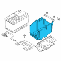 OEM Ford Battery Tray Diagram - D2BZ-10732-A