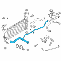 OEM Ford Edge Upper Hose Diagram - DT4Z-8260-A