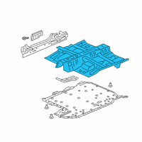 OEM 2019 Honda Clarity Floor Comp, FR. Diagram - 65100-TRW-305ZZ
