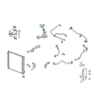 OEM 2006 Cadillac SRX Thermostat Kit, Engine Coolant Diagram - 12586468