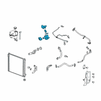 OEM Cadillac CTS Thermostat Housing Diagram - 12620248