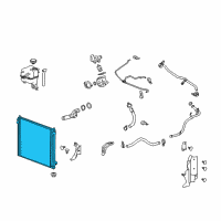 OEM 2004 Cadillac SRX Radiator Assembly Diagram - 19130364