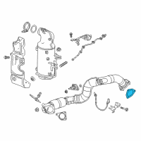 OEM 2017 Chevrolet Cruze Front Pipe Gasket Diagram - 13453263