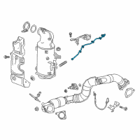 OEM 2018 Chevrolet Equinox Exhaust Temperature Sensor Diagram - 55595725