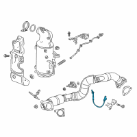 OEM 2018 Chevrolet Equinox Exhaust Temperature Sensor Diagram - 55497864