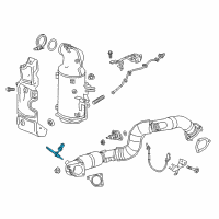 OEM 2018 Chevrolet Cruze Exhaust Temperature Sensor Diagram - 55595727