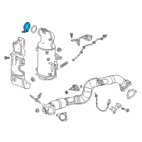 OEM 2018 Chevrolet Equinox Preconverter Clamp Diagram - 55580837