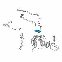 OEM 2012 Ram 3500 Gasket-TURBOCHARGER Diagram - 68005334AB