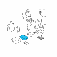 OEM 2006 Ford F-250 Super Duty Center Cushion Diagram - 6C3Z-28632A22-A