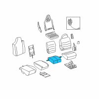 OEM 1999 Ford F-350 Super Duty Seat Cushion Pad Diagram - F81Z-2562900-BAB