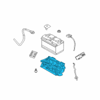 OEM 2013 Dodge Challenger Tray-Battery Diagram - 5065355AK