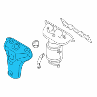 OEM Hyundai Santa Fe Protector-Heat, LH Diagram - 28525-3C700