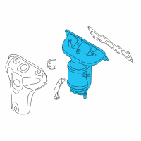 OEM Hyundai Santa Fe Exhaust Manifold Catalytic Assembly, Right Diagram - 28510-3CBH0