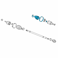 OEM Acura ILX Boot Set, Inboard Diagram - 44017-TR0-A11