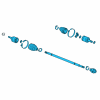 OEM Honda Civic Driveshaft Assembly, Driver Side Diagram - 44306-TR0-J01