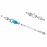 OEM 2014 Honda Civic Boot Set, Outboard Diagram - 44018-T9V-T51