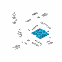 OEM 2001 Infiniti QX4 Floor Front Diagram - 74312-2W130