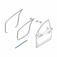 OEM 2012 Kia Forte WEATHERSTRIP Assembly-Front Door Belt Diagram - 822101M000