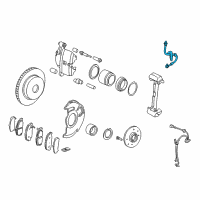 OEM 2005 Honda Civic Hose Set, Right Front Brake Diagram - 01464-S5B-000