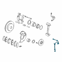 OEM 2005 Honda Civic Sensor Assembly, Left Front Diagram - 57455-S5B-003
