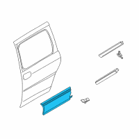 OEM 2002 Pontiac Montana Body Side Molding Diagram - 10298652