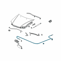 OEM 2002 Honda Accord Wire Assembly, Hood Diagram - 74130-S84-A01