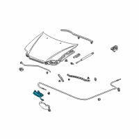 OEM 2001 Honda Accord Lock Assembly, Hood Diagram - 74120-S84-506