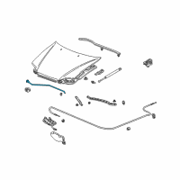 OEM 2002 Honda Accord Stay, Hood Opener Diagram - 74145-S84-A00