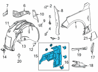 OEM 2019 Chevrolet Camaro Splash Shield Diagram - 23164449