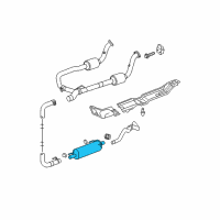 OEM Dodge Ram 1500 Exhaust Muffler Diagram - 5290672AA